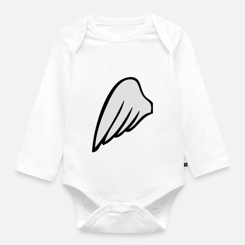 leftwing - Body Bébé bio manches longues - blanc