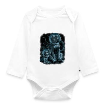 WE MISS HOME - Organic Longsleeve Baby Bodysuit - white - Front