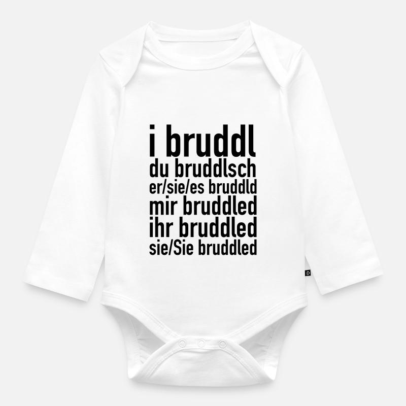 Bruddle - Baby Bio-Langarm-Body - Weiß