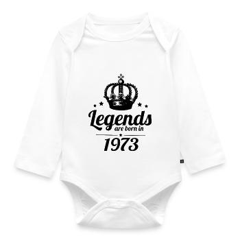 Legends 1973 - Organic Longsleeve Baby Bodysuit - white - Front