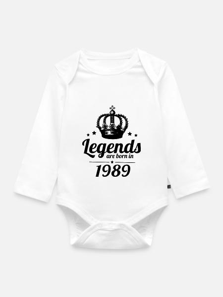 Legends 1989 - Baby Bio-Langarm-Body - Weiß