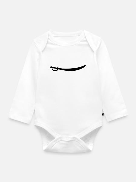 saebel - Baby Bio-Langarm-Body - Weiß