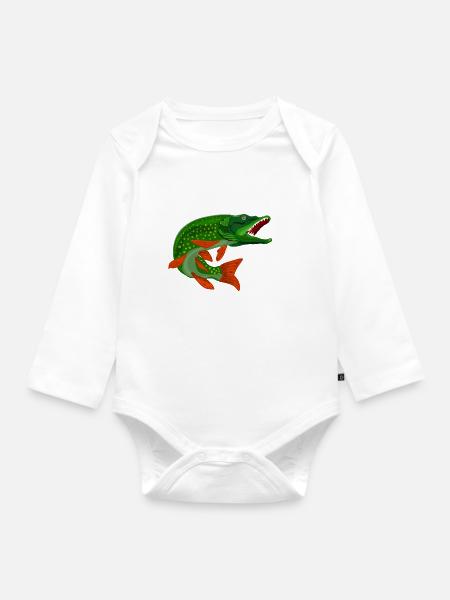Hecht, Hecht - Baby Bio-Langarm-Body - Weiß