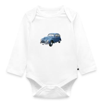 Old car - Organic Longsleeve Baby Bodysuit - white - Front
