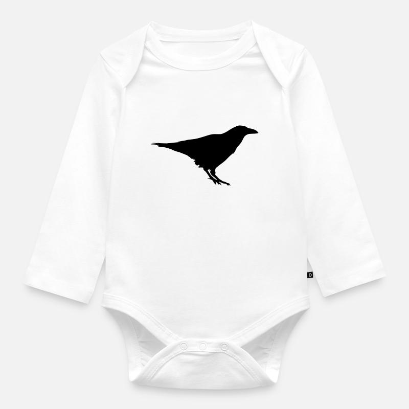 Rabe - Baby Bio-Langarm-Body - Weiß