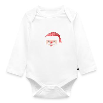 Santa Claus - Baby Bio-Langarm-Body - Weiß - Vorne