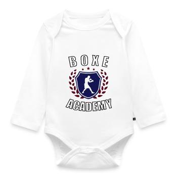 Boxe Academy - Baby Bio-Langarm-Body - Weiß - Vorne