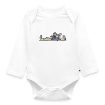 Guggenheim Museum of Bilbao c - Organic Longsleeve Baby Bodysuit - white - Front