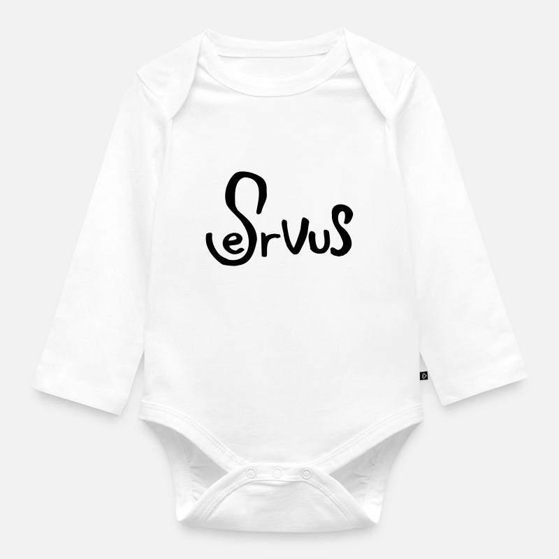 433 Servus - Baby Bio-Langarm-Body - Weiß