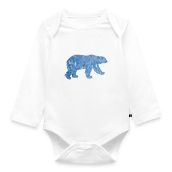 Polar bear polar bear - Organic Longsleeve Baby Bodysuit - white - Front