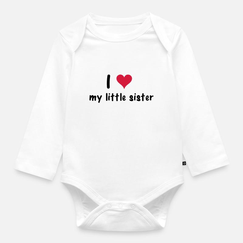 Sister - Body Bébé bio manches longues - blanc