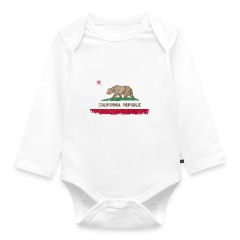 California Republic - Vintage - Body Bébé bio manches longues - blanc - Devant
