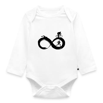 Triathlon - Organic Longsleeve Baby Bodysuit - white - Front