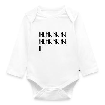 Strichliste 22 - Baby Bio-Langarm-Body - Weiß - Vorne