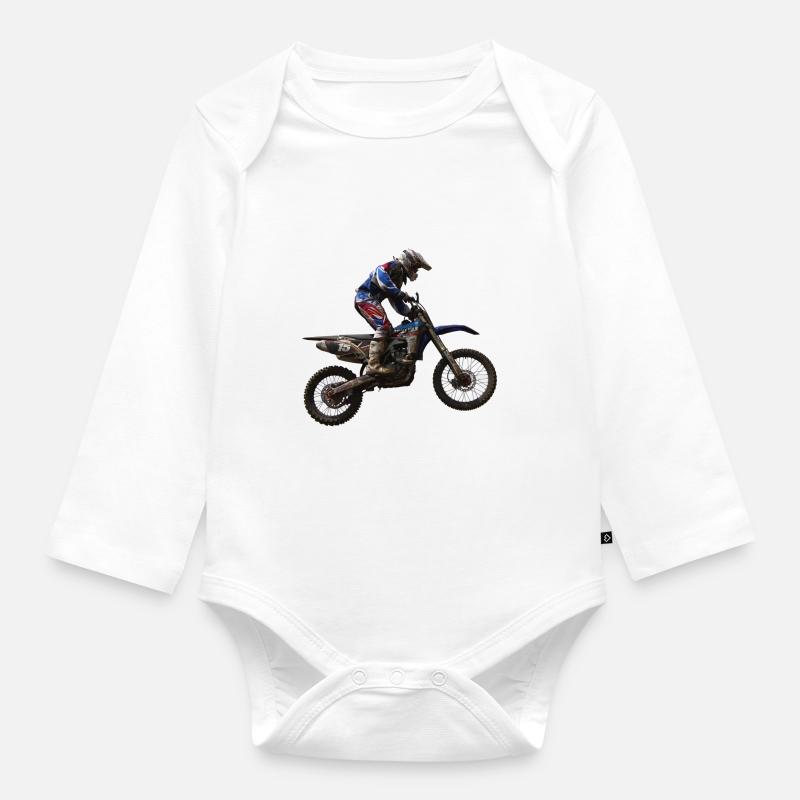 enduro - Body Bébé bio manches longues - blanc