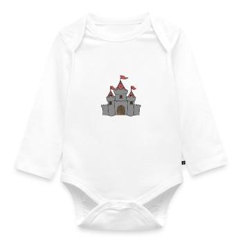Castle - Organic Longsleeve Baby Bodysuit - white - Front