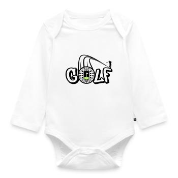 Golf Style - Organic Longsleeve Baby Bodysuit - white - Front