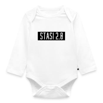 stasi 2 0 - Baby Bio-Langarm-Body - Weiß - Vorne