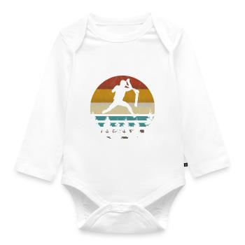 Cascadeur cascadeur scooter scooter rétro vintag - Body Bébé bio manches longues - blanc - Devant