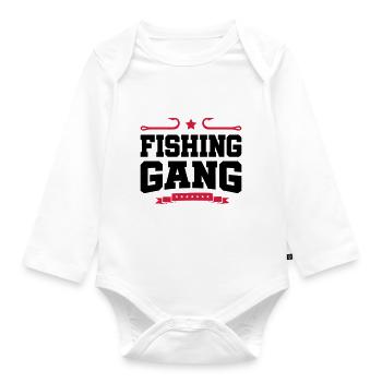 fishing gear - Organic Longsleeve Baby Bodysuit - white - Front
