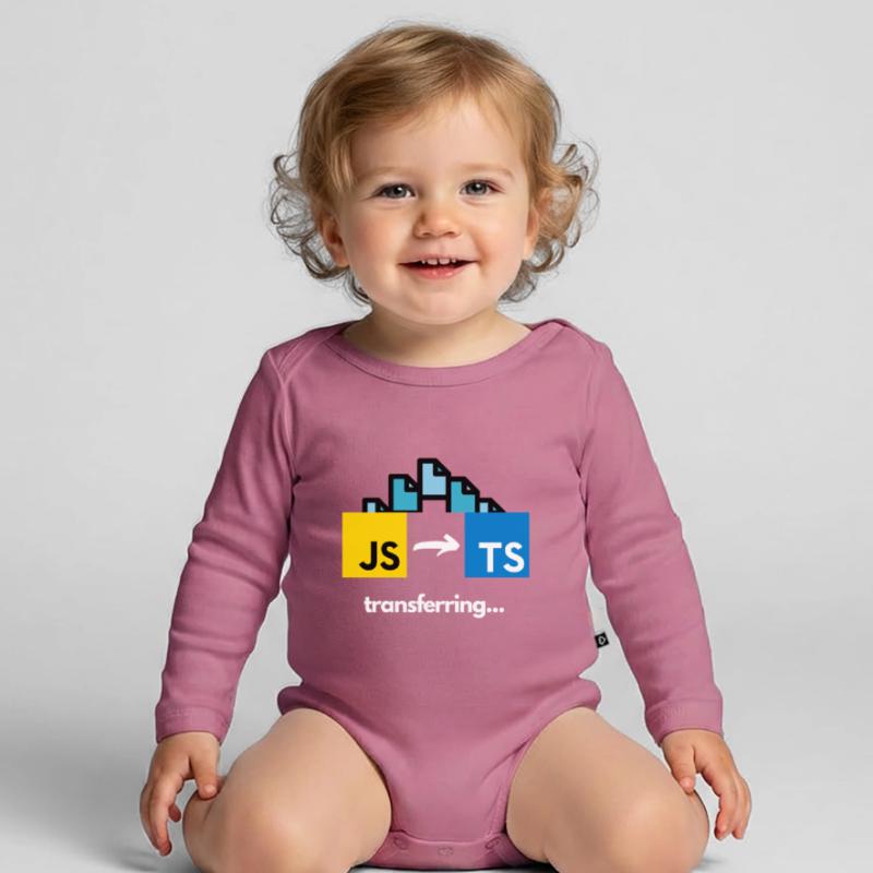 Transferring from Javascript to Typescript Organic Longsleeve Baby Bodysuit