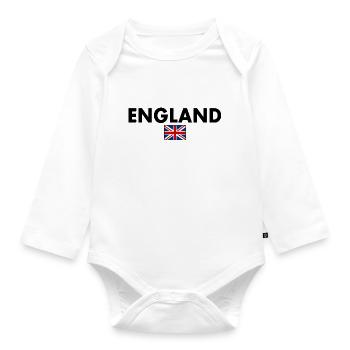 England - Organic Longsleeve Baby Bodysuit - white - Front