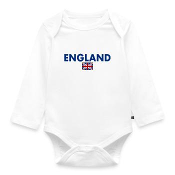 England - Organic Longsleeve Baby Bodysuit - white - Front