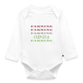 Landwirtschaft - Baby Bio-Langarm-Body - Weiß - Vorne