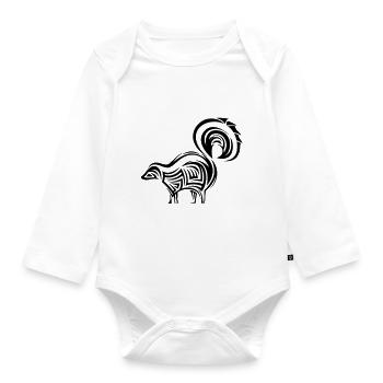 Stinker Tribal Tattoo - Organic Longsleeve Baby Bodysuit - white - Front