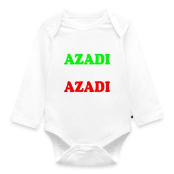 Azadi - Body Bébé bio manches longues - blanc - Devant