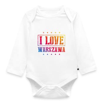 J’aime Varsovie - Body Bébé bio manches longues - blanc - Devant