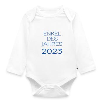 Enkel des Jahres - Baby Bio-Langarm-Body - Weiß - Vorne