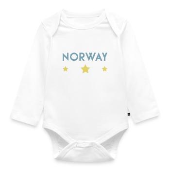 Norway 2023 Krone - Baby Bio-Langarm-Body - Weiß - Vorne