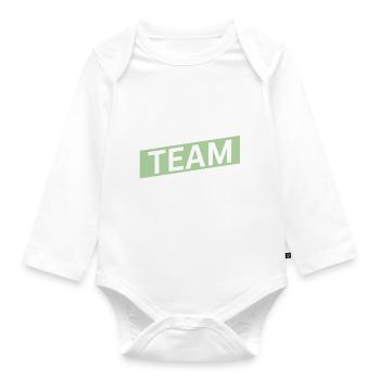 Fussball Team - Baby Bio-Langarm-Body - Weiß - Vorne