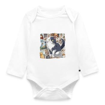 Anime / Bande dessinée / Japonais / Dessin animé / Dessin animé - Body Bébé bio manches longues - blanc - Devant