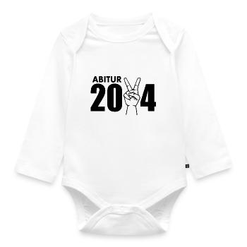 Abitur 2024 - Baby Bio-Langarm-Body - Weiß - Vorne