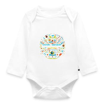 Yard Work Expert 18 - Organic Longsleeve Baby Bodysuit - white - Front