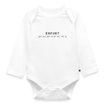 Erfurt coordinates - Organic Longsleeve Baby Bodysuit - white - Front