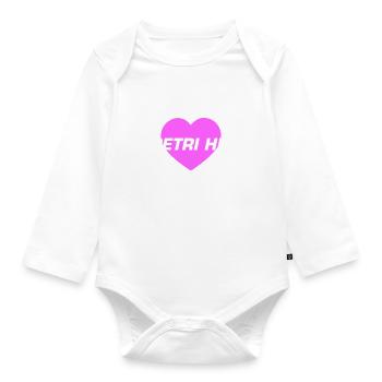 Petri Heil Heart Fishing - Organic Longsleeve Baby Bodysuit - white - Front