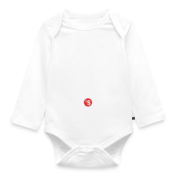 Vintage 60s 1960s - Body Bébé bio manches longues - blanc - Devant