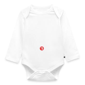 Vintage 70s 1970s - Organic Longsleeve Baby Bodysuit - white - Front