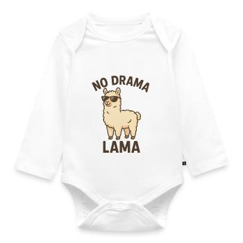 Drama Lama - Organic Longsleeve Baby Bodysuit - white - Front
