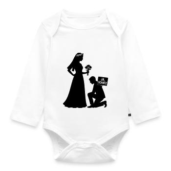 married couple - Organic Longsleeve Baby Bodysuit - white - Front