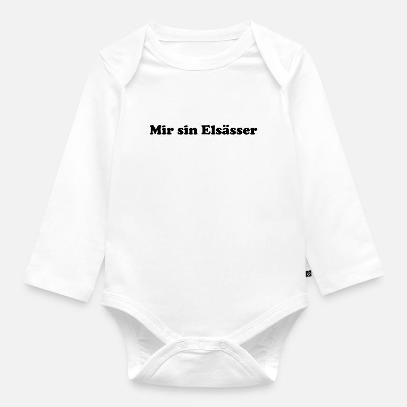 Mir_Sin_Elsasser - Body Bébé bio manches longues - blanc