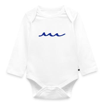 wellen - Baby Bio-Langarm-Body - Weiß - Vorne