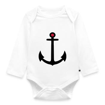 Anker - Baby Bio-Langarm-Body - Weiß - Vorne
