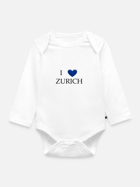 Zurich - Baby Bio-Langarm-Body - Weiß
