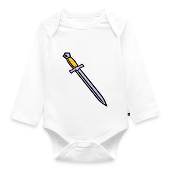 Schwert - Baby Bio-Langarm-Body - Weiß - Vorne