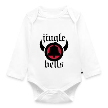 jingle bells rock - Organic Longsleeve Baby Bodysuit - white - Front