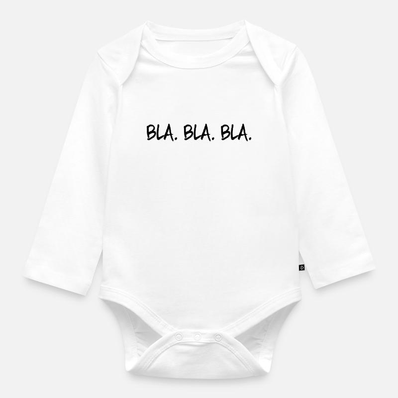 Bla Bla Bla - Body Bébé bio manches longues - blanc